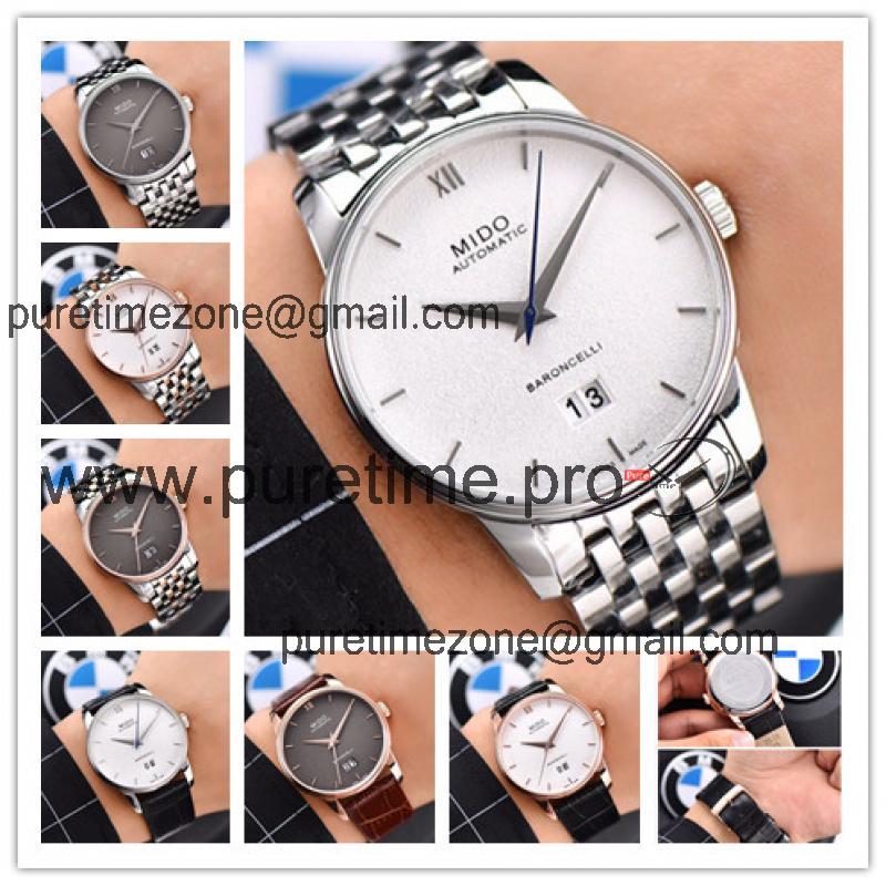 Replica Baroncelli Japan Quartz Movement Mens Watch White Dial Stainless Steel F09