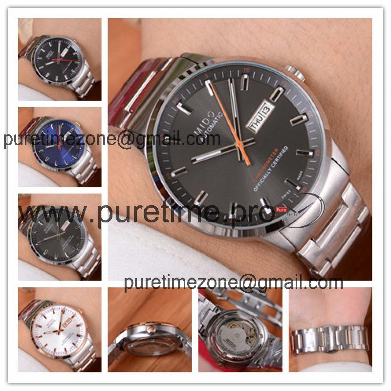 Replica Commander A21j Automatic Movement Mens Watch Gray Dial Stainless Steel A F10