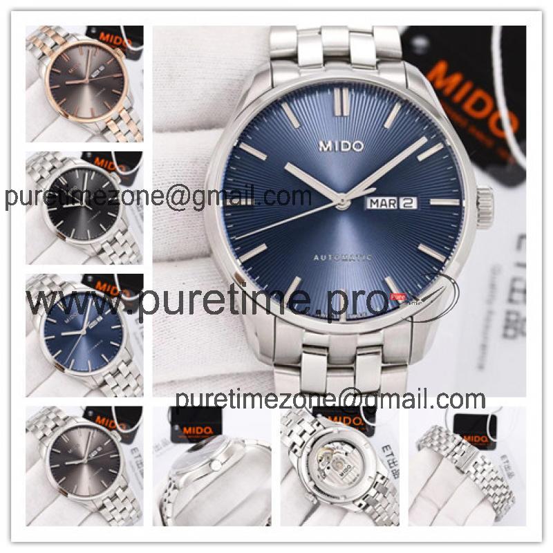 Replica Belluna A2836 Automatic Movement Mens Watch Blue Dial Stainless Steel A F13