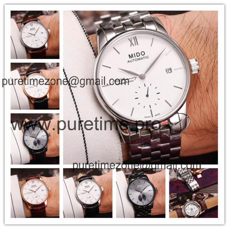 Replica Baroncelli A21j Automatic Movement Mens Watch White Dial Stainless Steel B G01