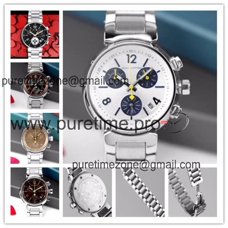 Replica Tambour Moon Swiss Quanrtz Movement Womens Watch White Dial Stainless Steel F06