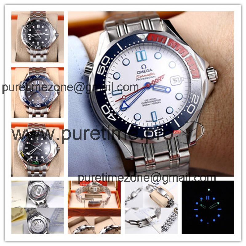 Replica Seamaster Japan Miyota 8215 Automatic Movement Mens Watch White Dial Stainless Steel B E12