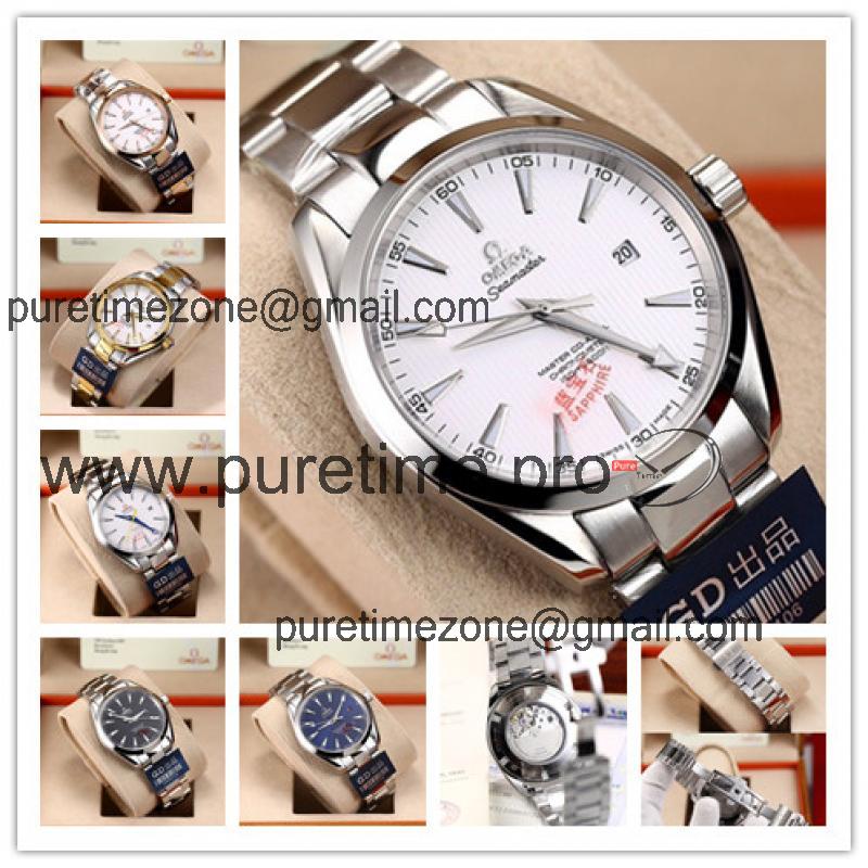 Replica Seamaster Japan Miyota 8215 Automatic Movement Mens Watch White Dial Stainless Steel A E13