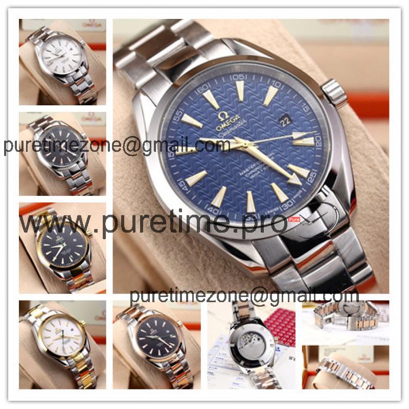 Replica Seamaster Japan Miyota 8215 Automatic Movement Mens Watch Blue Dial Stainless Steel A E14