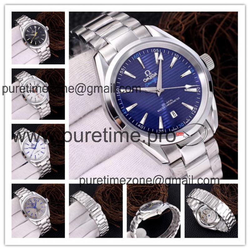 Replica Seamaster A21j Automatic Movement Mens Watch Blue Dial Stainless Steel E18