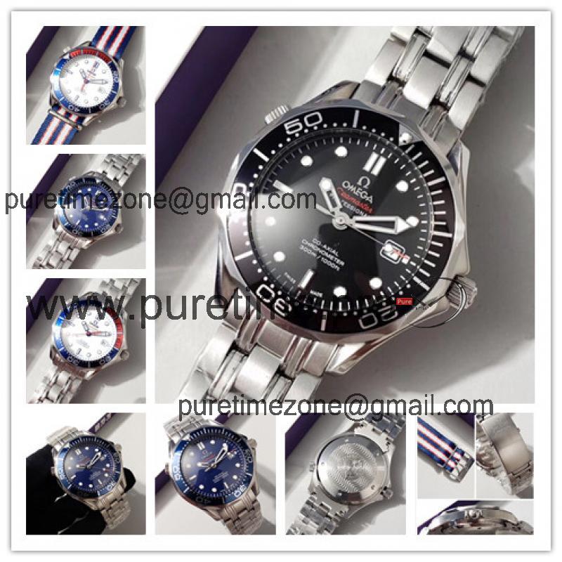 Replica Seamaster Japan Miyota 8215 Automatic Movement Mens Watch Black Dial Stainless Steel E25