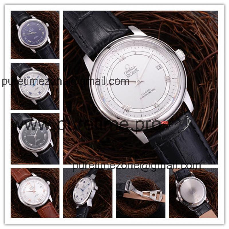 Replica De Ville A21j Automatic Movement Mens Watch White Dial Leather Strap A E28