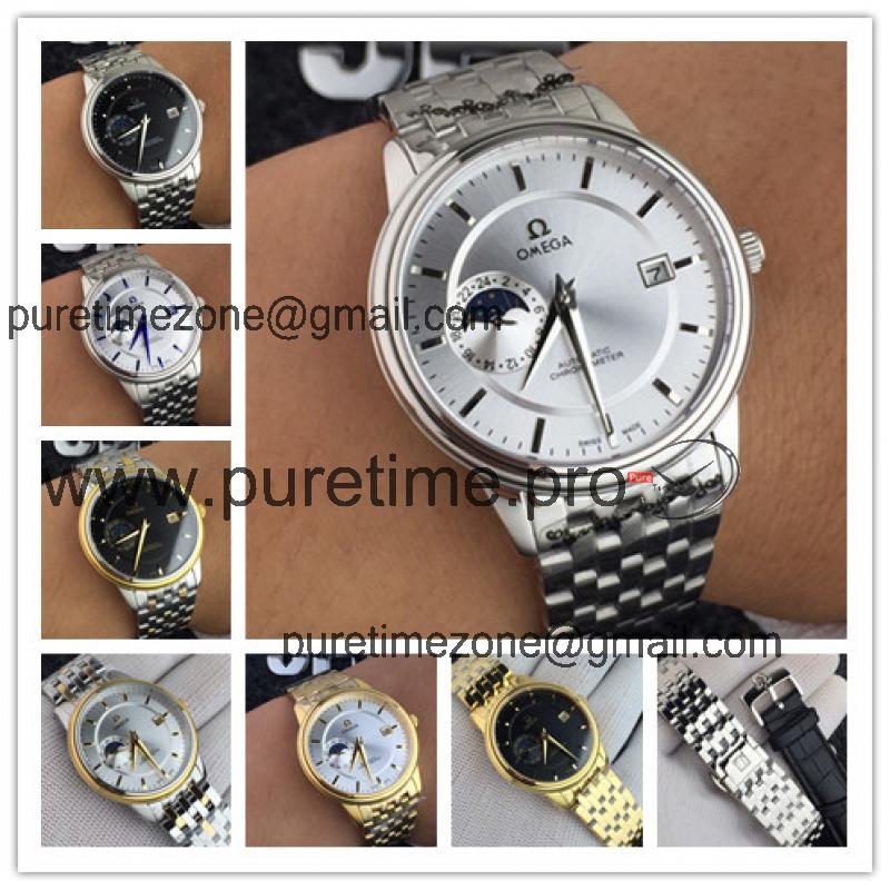 Replica De Ville A2813 Automatic Movement Mens Watch Silver Dial Stainless Steel A E30