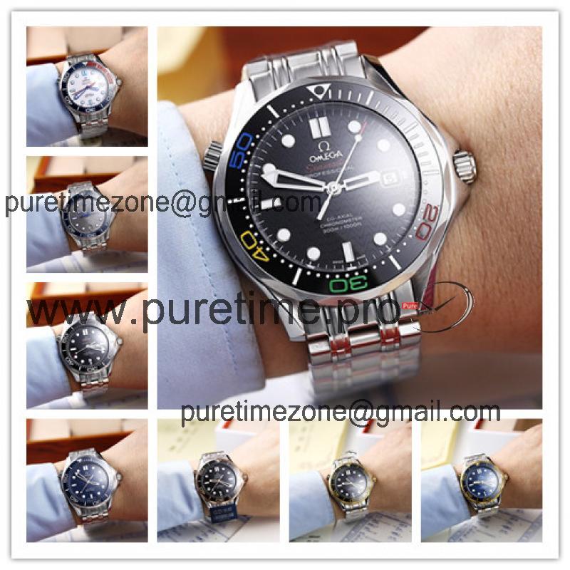 Replica Seamaster Japan Miyota 8215 Automatic Movement Mens Watch Black Dial Stainless Steel E54