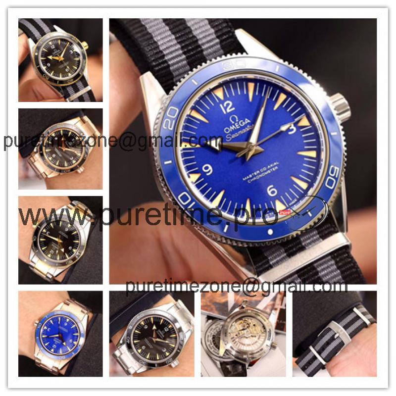 Replica Seamaster A21j Automatic Movement Mens Watch Blue Dial Nylon Strap E66