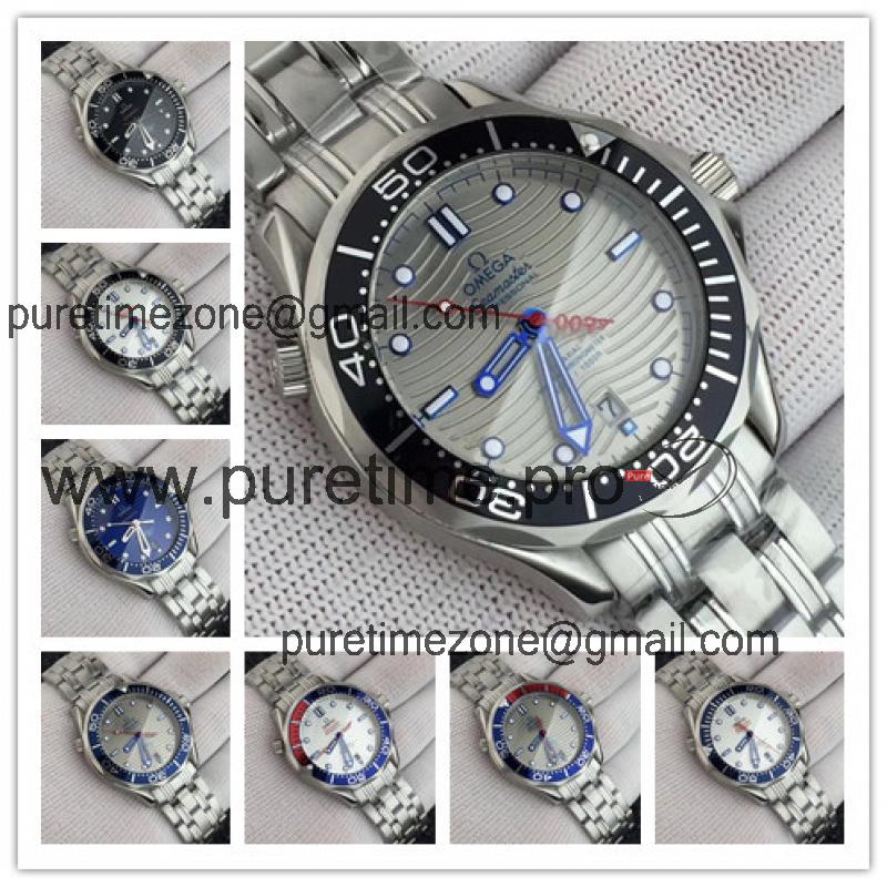 Replica Seamaster Japan Miyota 8215 Automatic Movement Mens Watch Gray Dial Stainless Steel E83