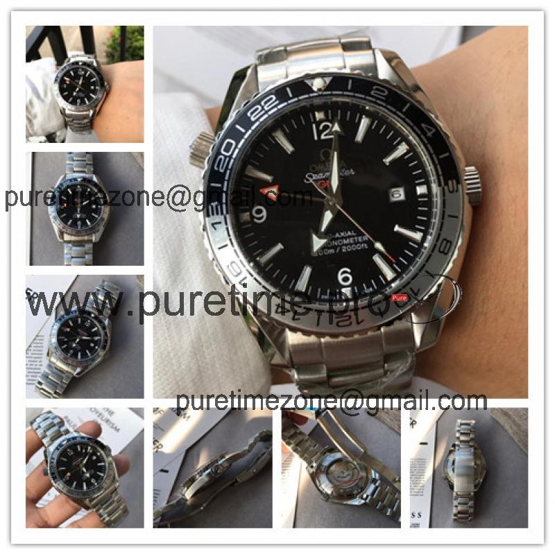 Replica Seamaster A21j Automatic Movement Mens Watch Black Dial Stainless Steel E100