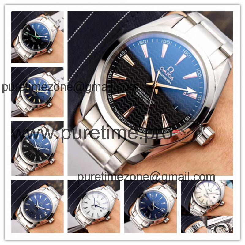 Replica Seamaster A21j Automatic Movement Mens Watch Black Dial Stainless Steel A E110