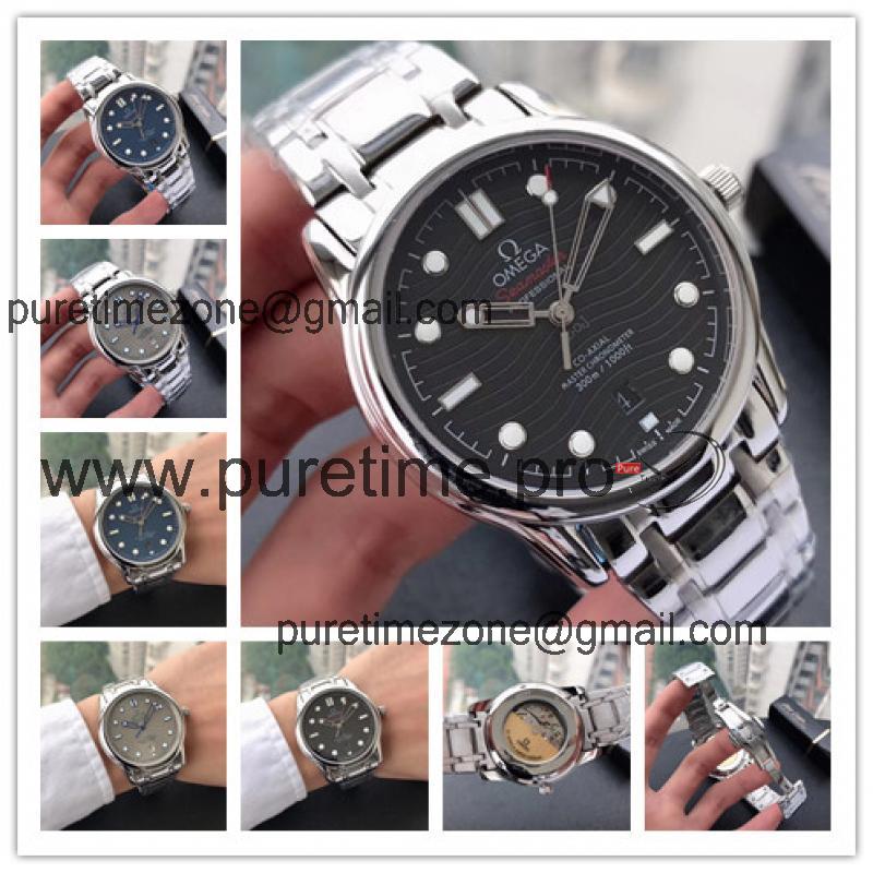 Replica Seamaster A21j Automatic Movement Mens Watch Black Dial Stainless Steel E141