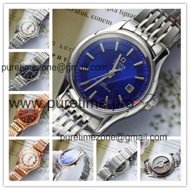 Replica De Ville A21j Automatic Movement Mens Watch Blue Dial Stainless Steel A E144