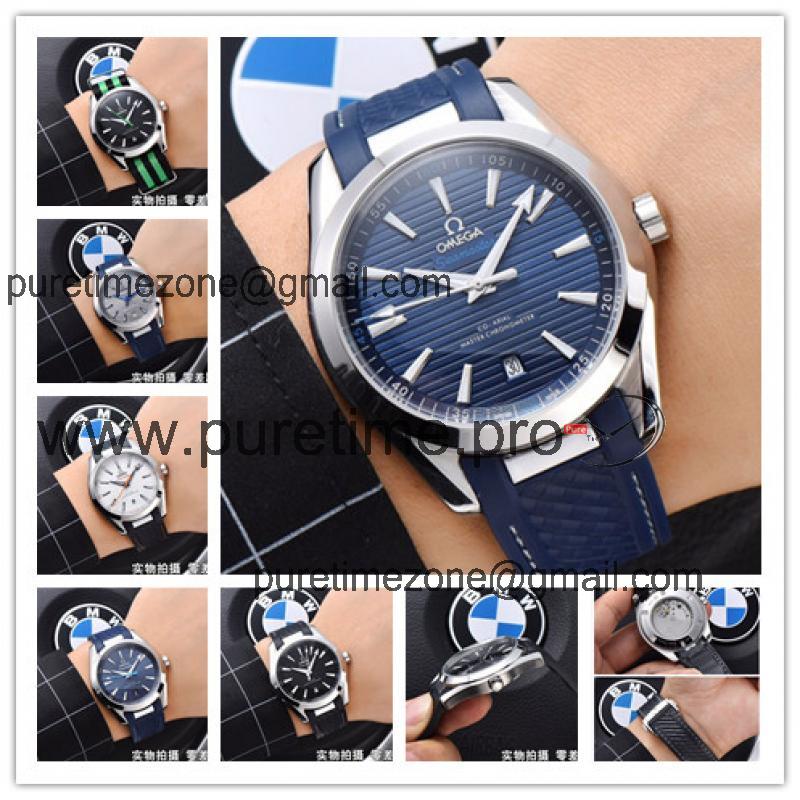 Replica Seamaster A21j Automatic Movement Mens Watch Blue Dial Rubber Strap E150