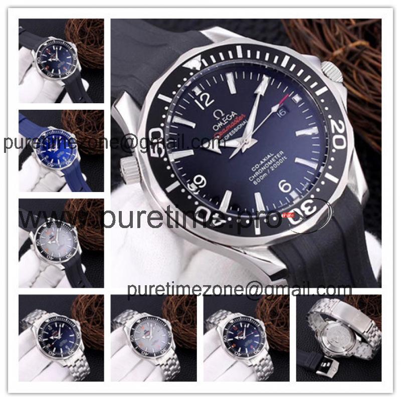 Replica Seamaster A21j Automatic Movement Mens Watch Black Dial Rubber Strap A E171