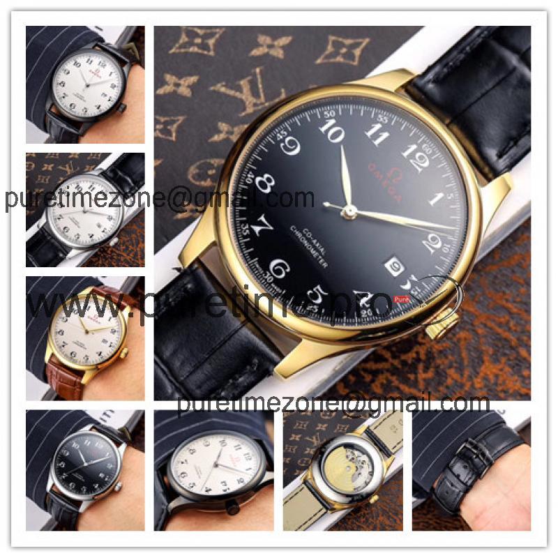 Replica De Ville A21j Automatic Movement Mens Watch Black Dial Leather Strap A E197