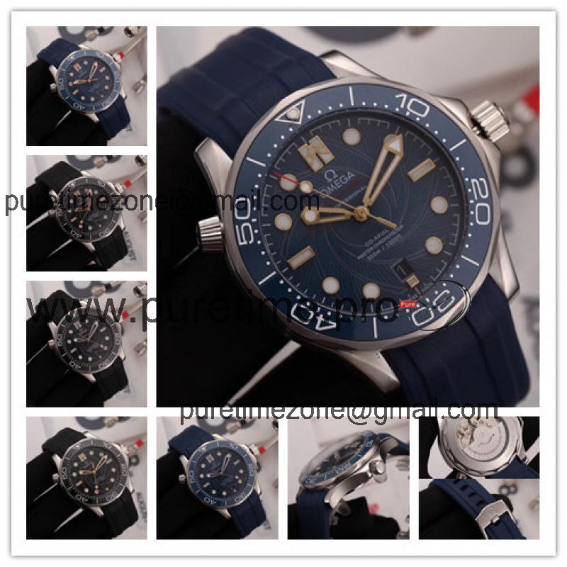 Replica Seamaster A21j Automatic Movement Mens Watch Blue Dial Rubber Strap D E216