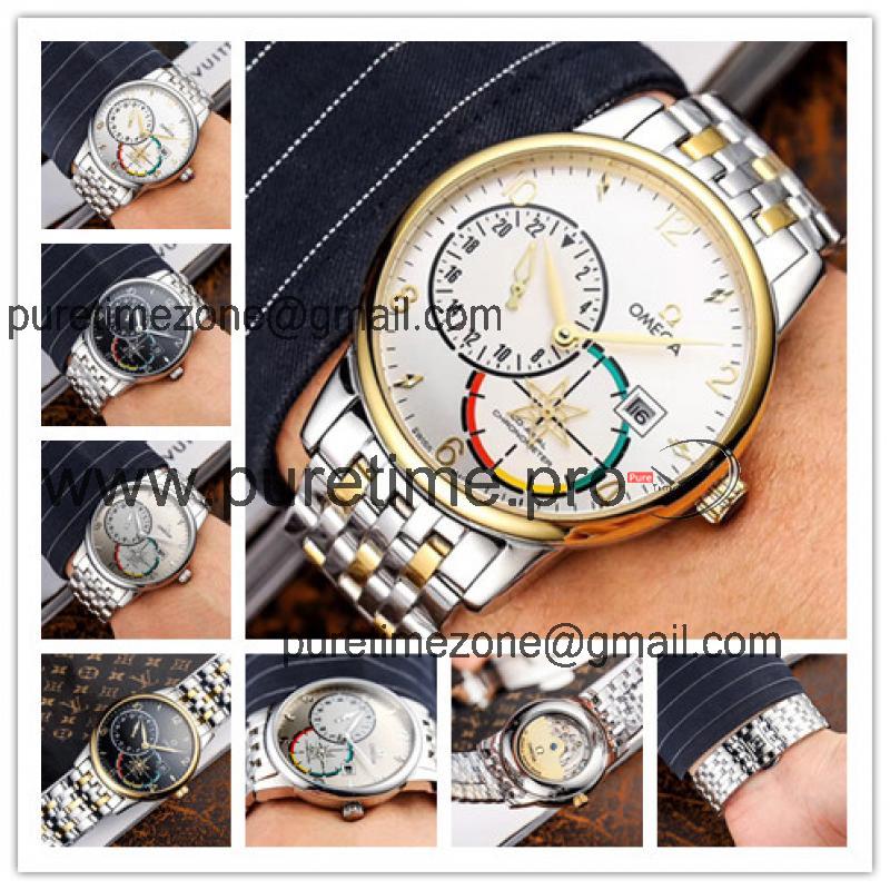 Replica Specialities A21j Automatic Movement Mens Watch Silver Dial Two Tone Yellow Gold B E224