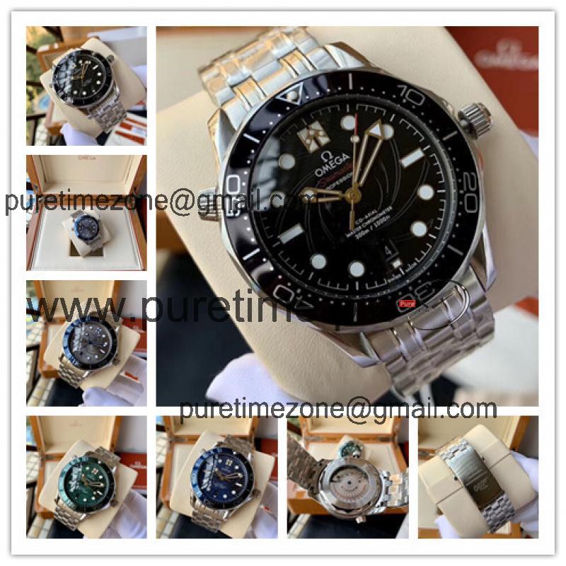 Replica Seamaster A21j Automatic Movement Mens Watch Black Dial Stainless Steel A E250