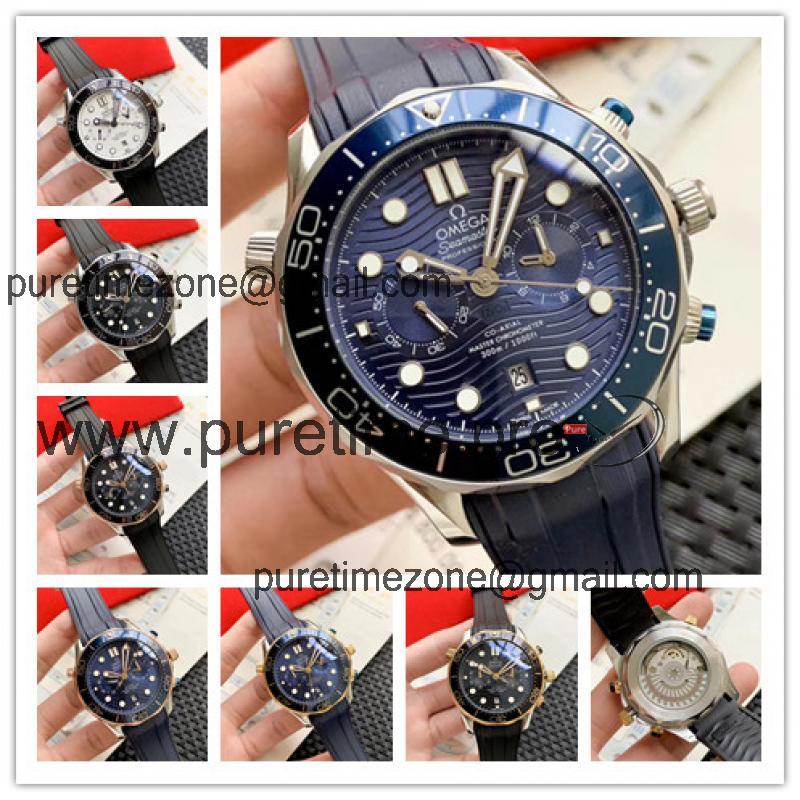 Replica Seamaster A21j Automatic Movement Mens Watch Blue Dial Rubber Strap A E262