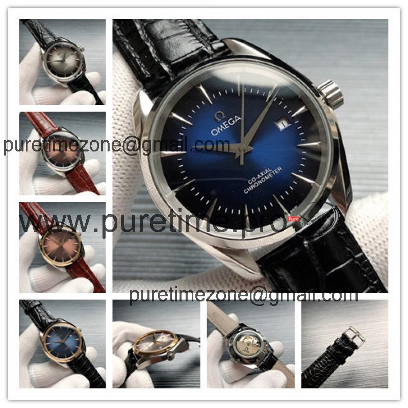 Replica Specialities A21j Automatic Movement Mens Watch Blue Dial Leather Strap A E275