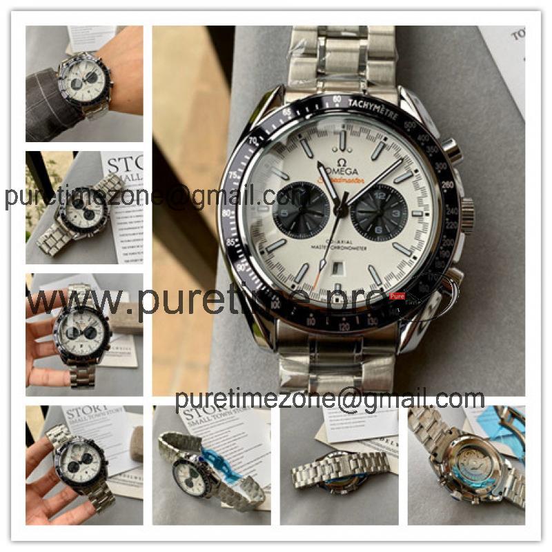 Replica Speedmaster A21j Automatic Movement Mens Watch White Dial Stainless Steel E276