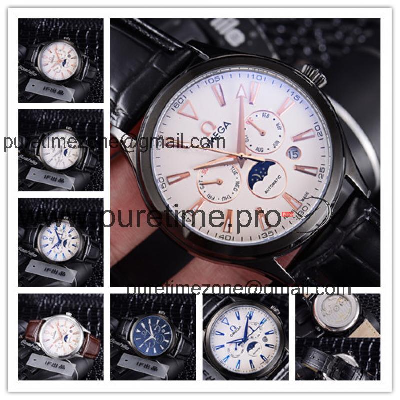 Replica Specialities A21j Automatic Movement Mens Watch White Dial Leather Strap A E288