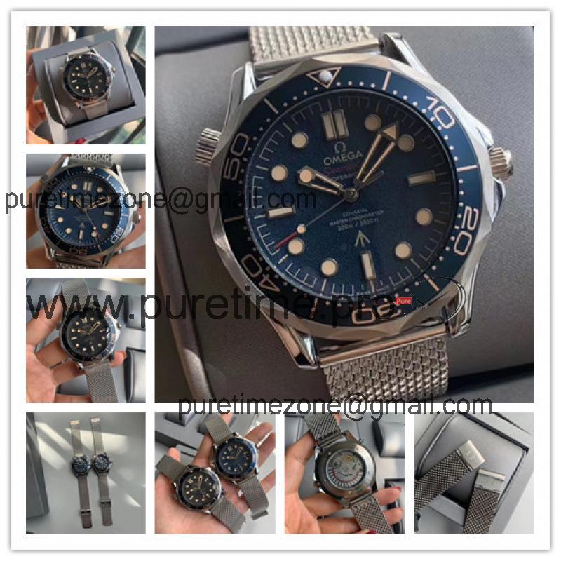 Replica Seamaster A21j Automatic Movement Mens Watch Blue Dial Stainless Steel E386