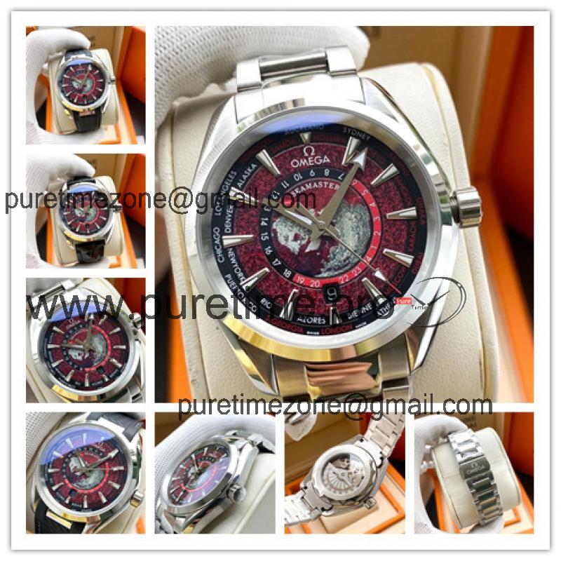 Replica Seamaster 8900 Automatic Movement Mens Watch Red Dial Stainless Steel B E412