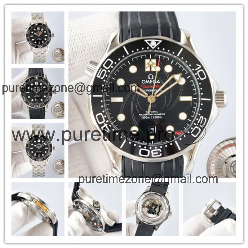 Replica Seamaster 8800 Automatic Movement Mens Watch Black Dial Rubber Strap A E439