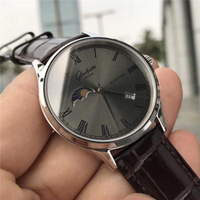 Replica Senator A8217 Automatic Movement Mens Watch Silver Dial Leather Strap E02