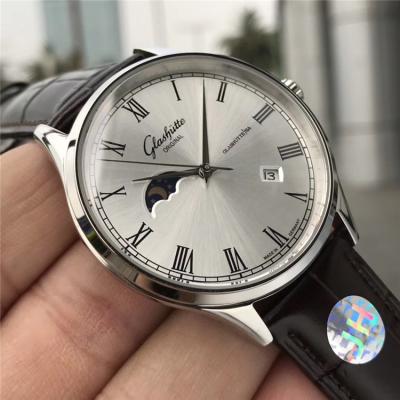 Replica Senator A8217 Automatic Movement Mens Watch Silver Dial Leather Strap E02