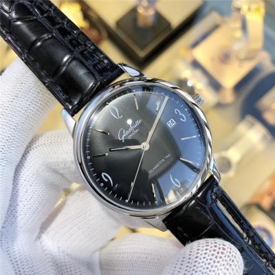 Replica Senator Japan Miyota 8215 Automatic Movement Mens Watch Blue Dial Leather Strap A E04