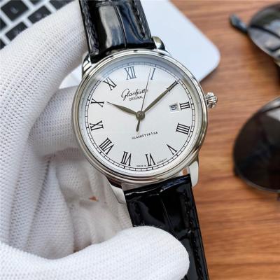 Replica Senator Japan Miyota 8215 Automatic Movement Mens Watch White Dial Leather Strap E08