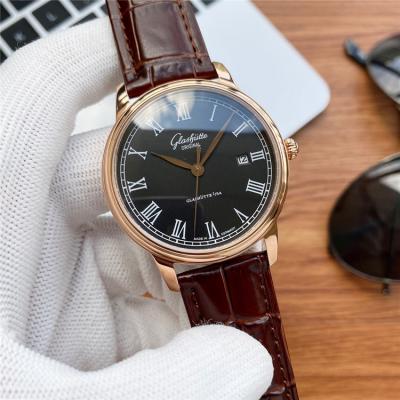 Replica Senator Japan Miyota 8215 Automatic Movement Mens Watch White Dial Leather Strap E08