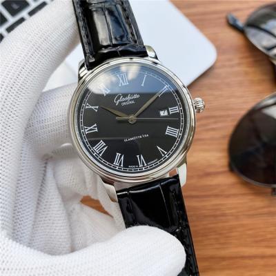 Replica Senator Japan Miyota 8215 Automatic Movement Mens Watch White Dial Leather Strap E08