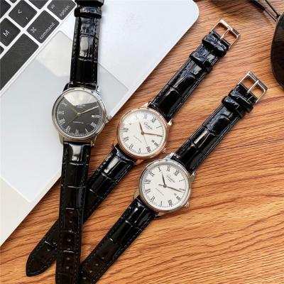 Replica Senator Japan Miyota 8215 Automatic Movement Mens Watch White Dial Leather Strap E08