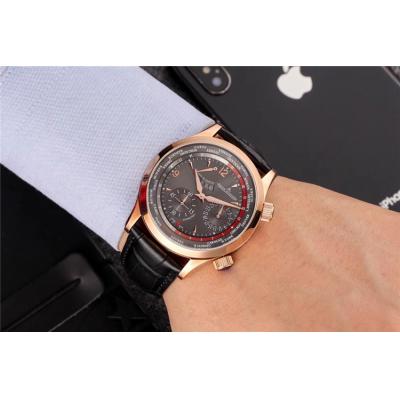 Replica A21j Automatic Movement Mens Watch White Dial Leather Strap E09