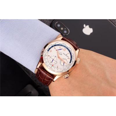 Replica A21j Automatic Movement Mens Watch White Dial Leather Strap E09