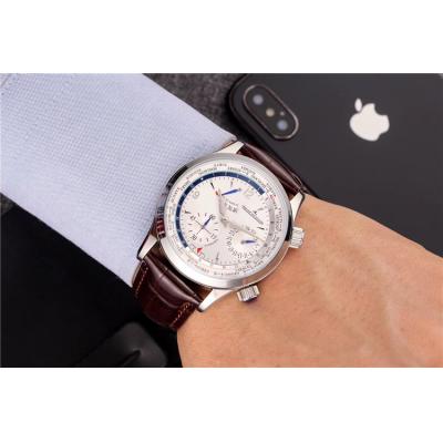 Replica A21j Automatic Movement Mens Watch White Dial Leather Strap E09