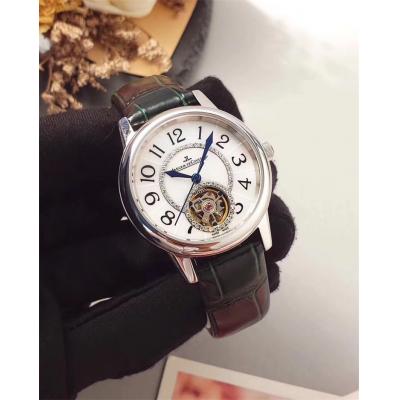 Replica Rendez-vous A21j Automatic Movement Womens Watch White Tourbillon Dial Leather Strap A E27