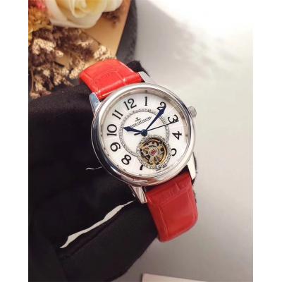 Replica Rendez-vous A21j Automatic Movement Womens Watch White Tourbillon Dial Leather Strap A E27