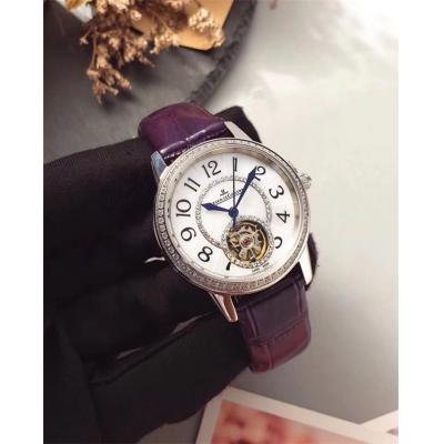 Replica Rendez-vous A21j Automatic Movement Womens Watch White Tourbillon Dial Leather Strap B E27