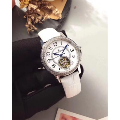 Replica Rendez-vous A21j Automatic Movement Womens Watch White Tourbillon Dial Leather Strap B E27