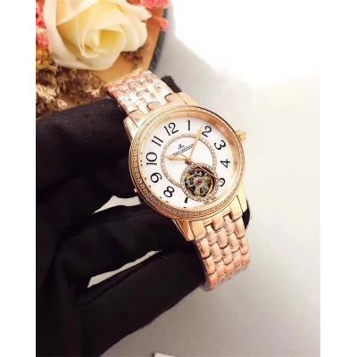 Replica Rendez-vous A21j Automatic Movement Womens Watch White Tourbillon Dial Diamonds Case Stainless Steel C E27