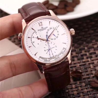 Replica Geophysic A21j Automatic Movement Mens Watch White Dial Leather Strap E28