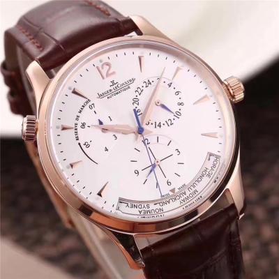 Replica Geophysic A21j Automatic Movement Mens Watch White Dial Leather Strap E28