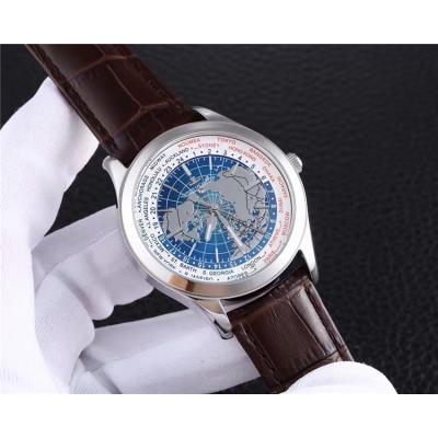 Replica Geophysic A2813 Automatic Movement Mens Watch Geography Dial Leather Strap E29